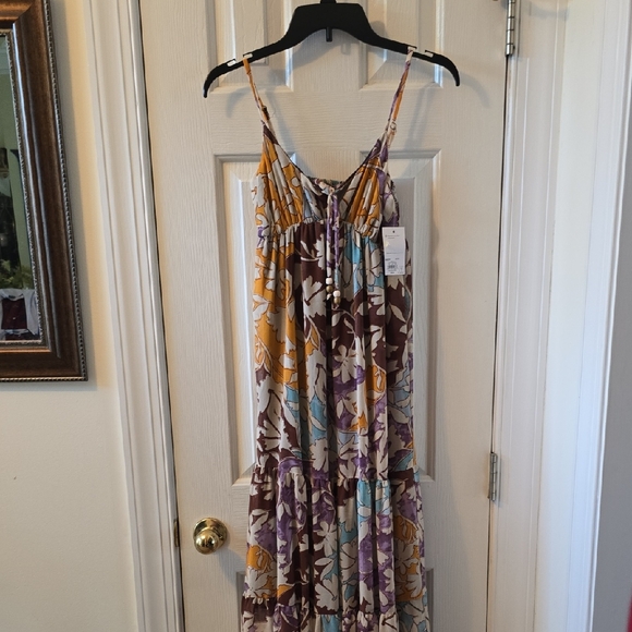 Floral Maxi Dress in Purple and Yellow - Picture 2 of 16